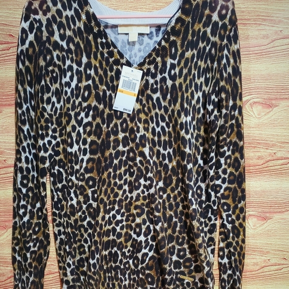 Michael Kors Cheetah Print Sweater Size Small Nwt - Picture 2 of 6